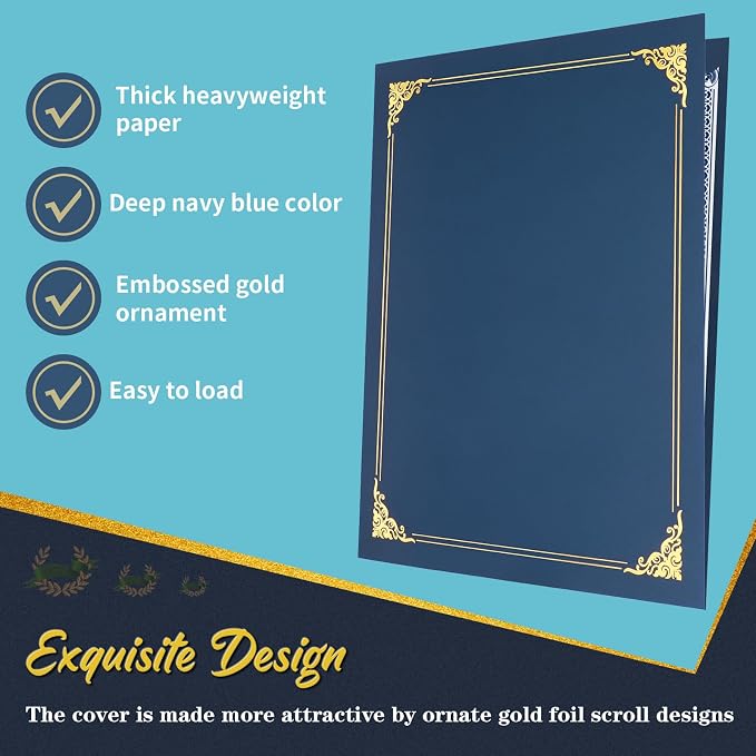 25 Packs Certificate Holders, Diploma Holders, Certificate Folders - Image 4