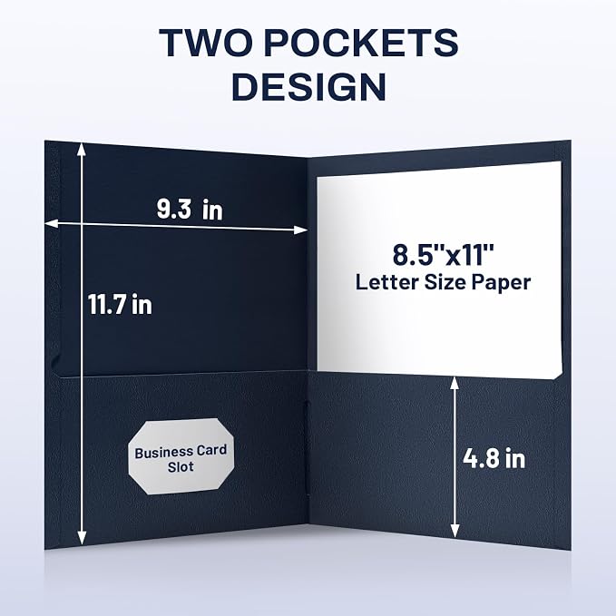 SUNEE Two Pocket Folders, 100 Pack File Folders - Image 4