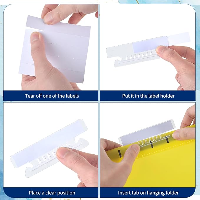 200 Pcs 3 1/2 Inch Hanging File Folder Tabs - Image 4