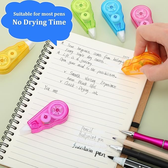 Chivao 210 Pack Mini Correction Tape Bulk Ink Corrector Eraser Tape Set 13.12 - Image 5