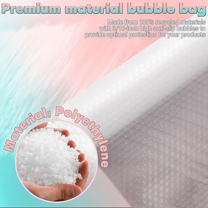 12 in x 15 ft Clear Bubble Cushioning Wrap, Protective Packing Roll - Image 3