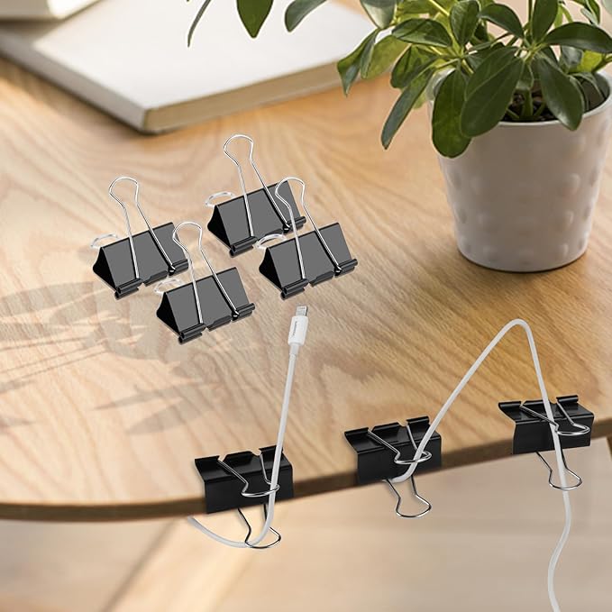 48 Pcs Large and Extra Large Binder Clips, 2 Inch Length and 1.6 Inch Length - Image 7