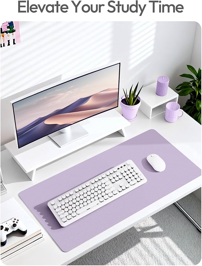 YSAGi Leather Desk Protector, Office Mat, Large Mouse Mat, Non-Slip PU Leather - Image 6