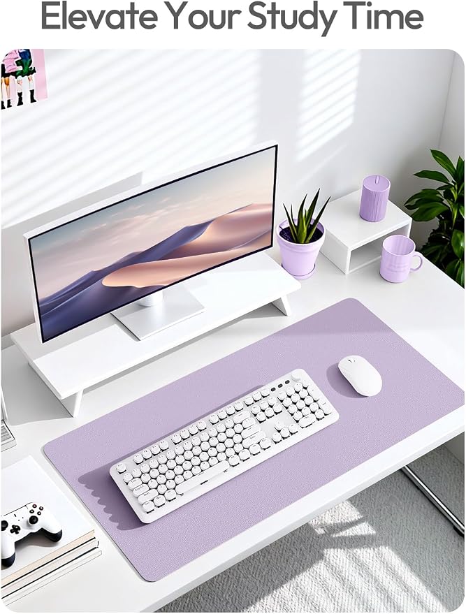 YSAGi Leather Desk Pad Protector, Office Desk Mat, Large Mouse Pad, Non-Slip PU - Image 7