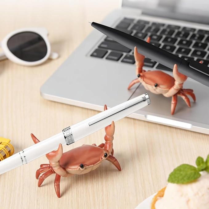 New Japanese Creative Cute Crab Pen Holder Weightlifting Crabs Penholder - Image 8