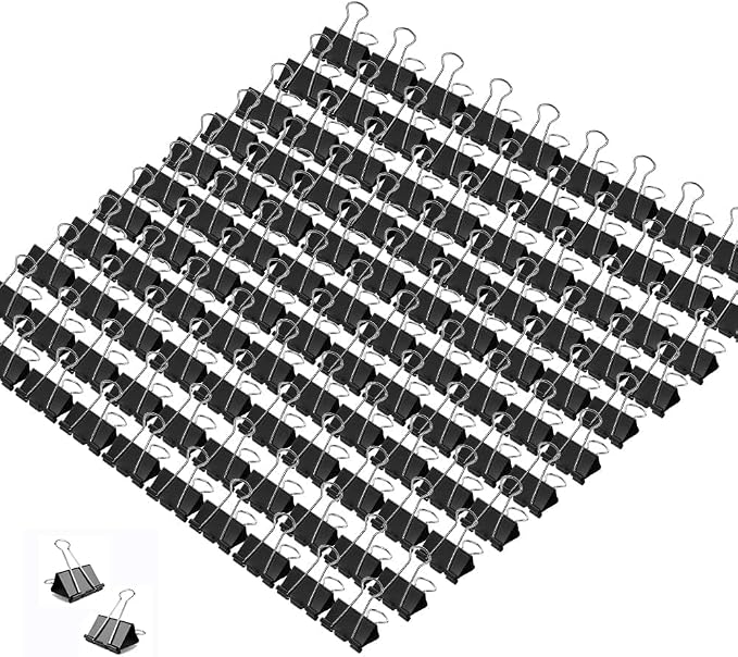 Mini Binder Clips, 432 Pack, 5/8 Inch, Standard 15mm, Metal Fold Clamp - Image 8