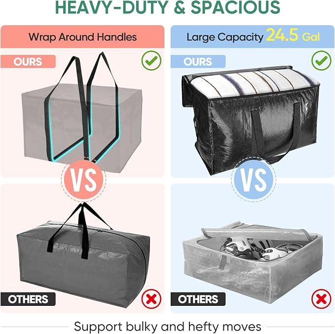 BALEINE 8-Pack Oversized Moving Bags - Image 4