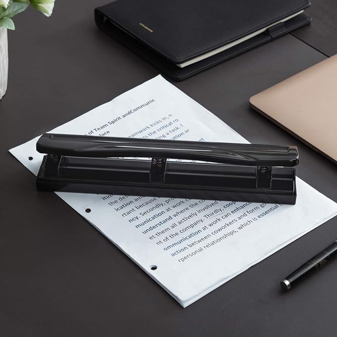 Amazon Basics 3 Hole Punch, 10 Sheet Capacity, Easy-Clean Tray - Image 7
