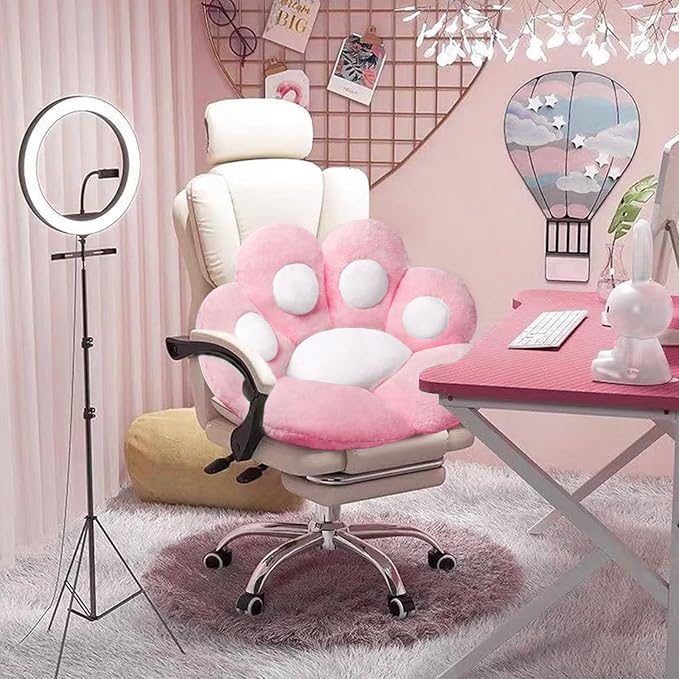 DOBUONO Cat Paw Cushion Kawaii Office Desk Chair Cushion Comfy Plush Cat Paw - Image 2