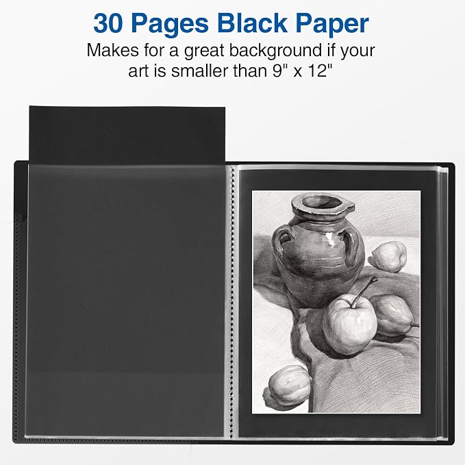 4 Pack Sooez Binder with Plastic Sleeves 30-Pocket, Displays 60 Pages, 9x12 - Image 2