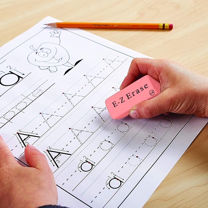 Pink Erasers, Latex Free Pink Pearl Erasers - Image 7