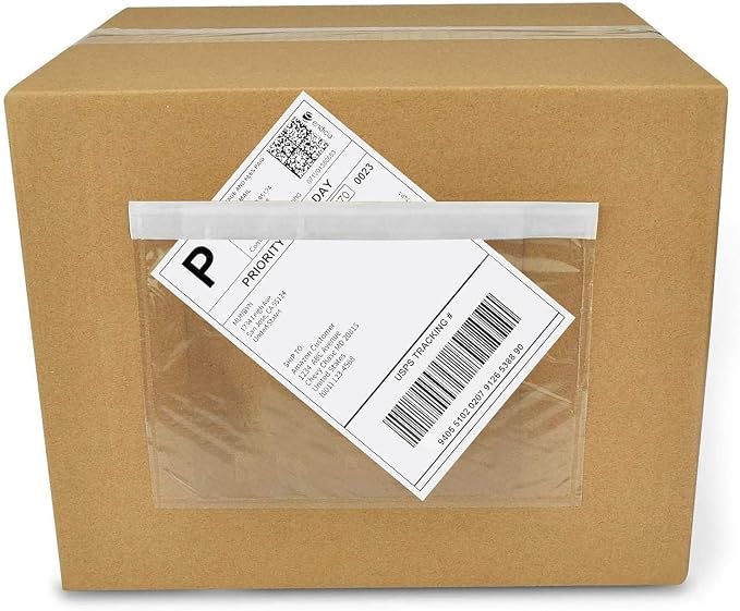 500 PCS shipping label sleeves, 7.5"x 5.5" Shipping Label Envelopes by NefLaca