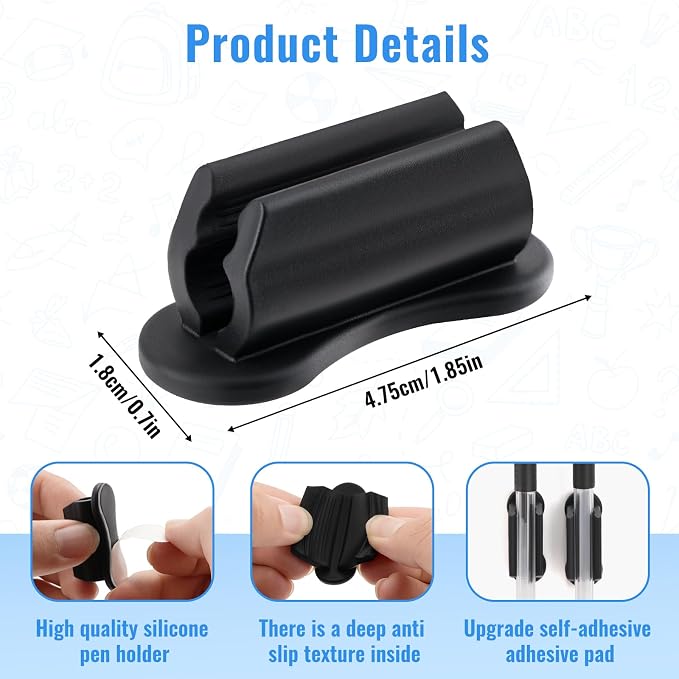 VZZNN Adhesive Pencil Holders for Desk, Marker Holder, Adhesive Pen Holder for - Image 6