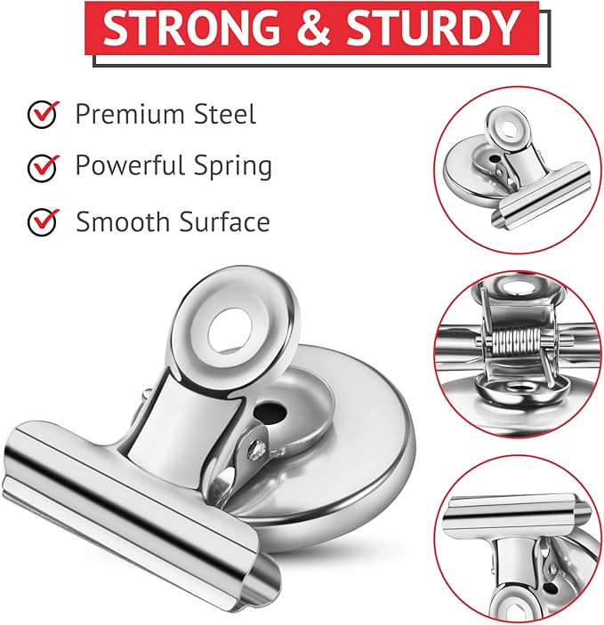 24 Pack Magnetic Clips Fridge Magnets Heavy Duty Magnet Clips - Image 2