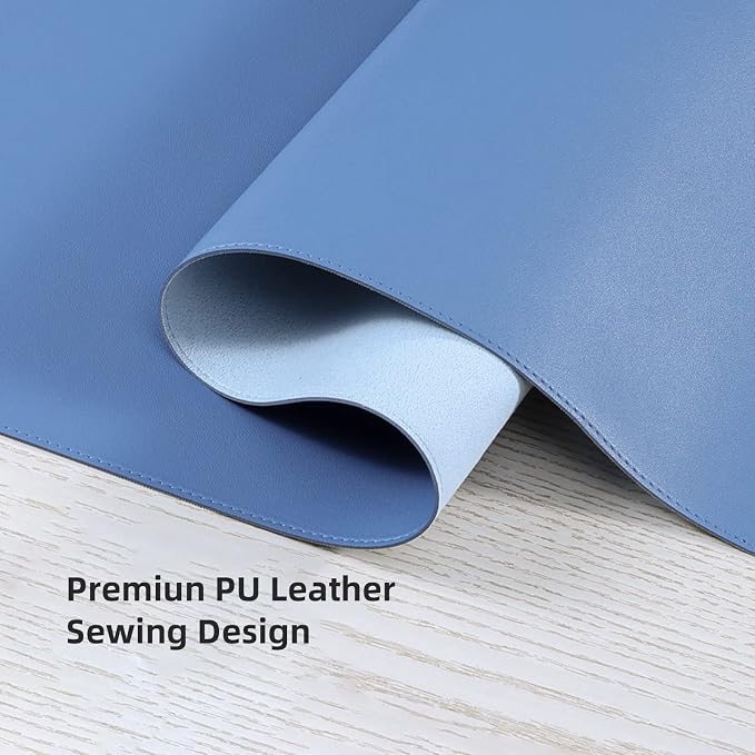 Wolaile Faux Leather Desk Pad Blotter, Water and Slip Resistant Writing Desk - Image 4