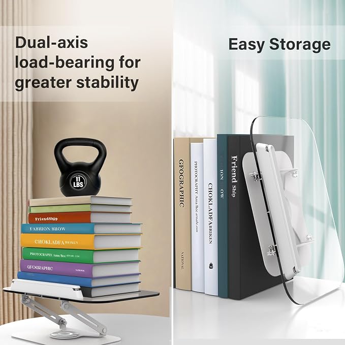 BYMECOST Acrylic Book Stand for Reading, Adjustable Book Holder - Image 3