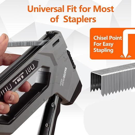 Heavy Duty T50 1/4- inch Length Staples 2520-Count, 3/8 Crown 20 Gauge Beveled - Image 3