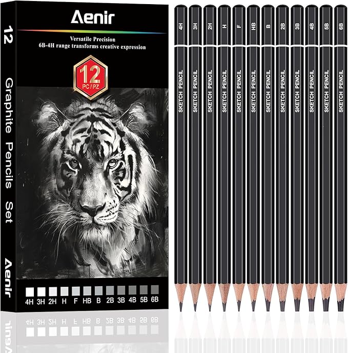 Aenir Sketch Pencils for Drawing, Artist Graphite Pencils, Sketch Set for by Aenir
