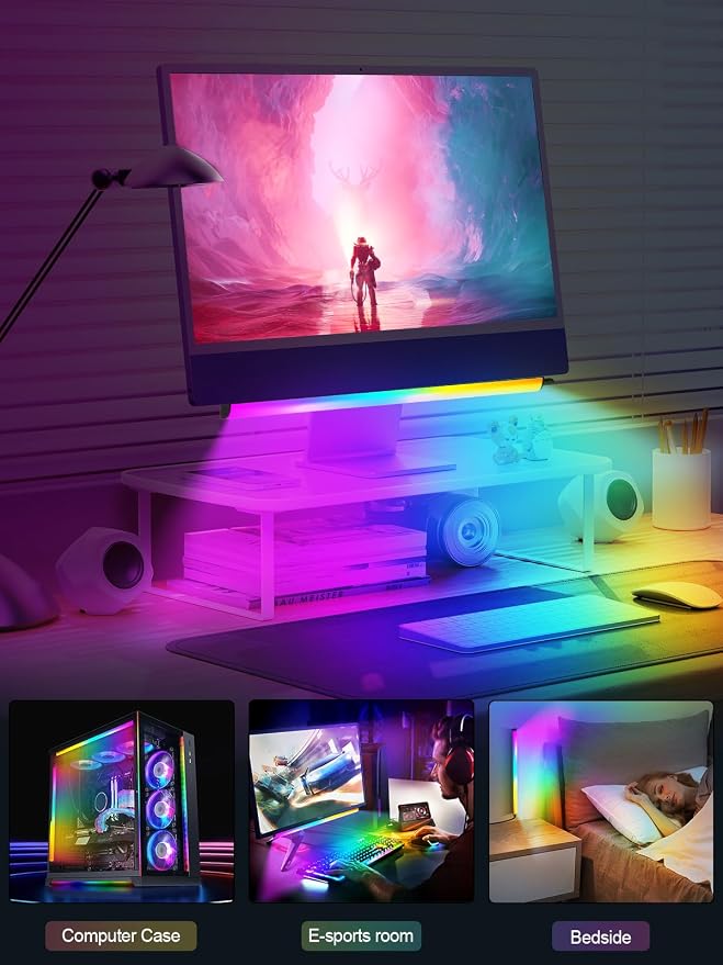 KANTUTOE Under Monitor Light Bar, App and Remote Control Gaming Ambient Lights - Image 6