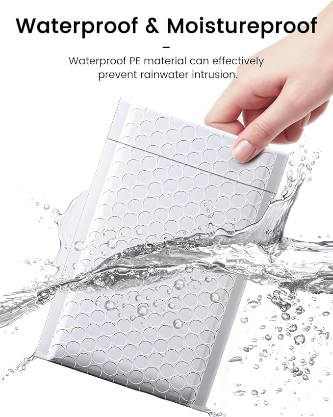 GSSUSA White Bubble Mailers 4x8 Inches 19200 Pack, Usable Size 4X7" Bubble - Image 5
