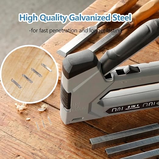 Heavy Duty T50 Staples 2054-Count 5 Sizes Galvanized 3/8" Crown | Includes: 1/4" - Image 4