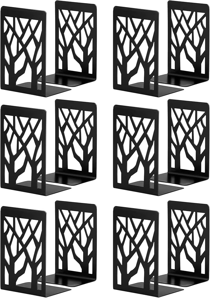 Metal Bookends Black 6 Pair by INN%C3%94PLUS