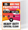 Half Letter 8.5x5.5’’ Pack of 25 Heavy Duty Page Sleeve Protectors by CraftSaints