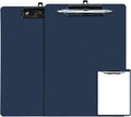 FRETONBA Blue Clipboard with Pen Holder, 2 Pack Plastic Clipboard with Low by FRETONBA