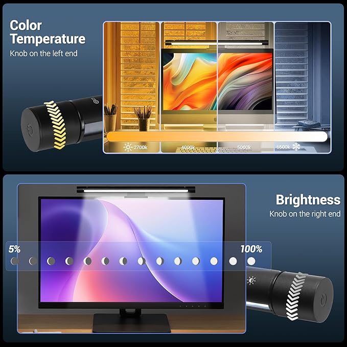 PROSmart Monitor Light Bar, Computer Monitor Lamp, 250LM No Glare Eye-Care LED - Image 6