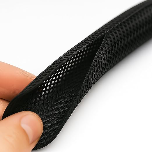 Electriduct 1/2" Hook Self Closing Sleeve Braid Wrap Around Sleeving Flame - Image 2