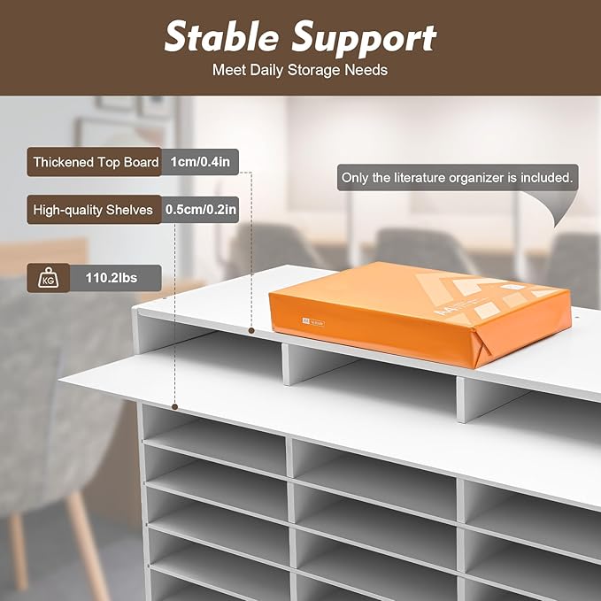 27 Slot Literature Organizer – Desktop File Sorter - Image 5