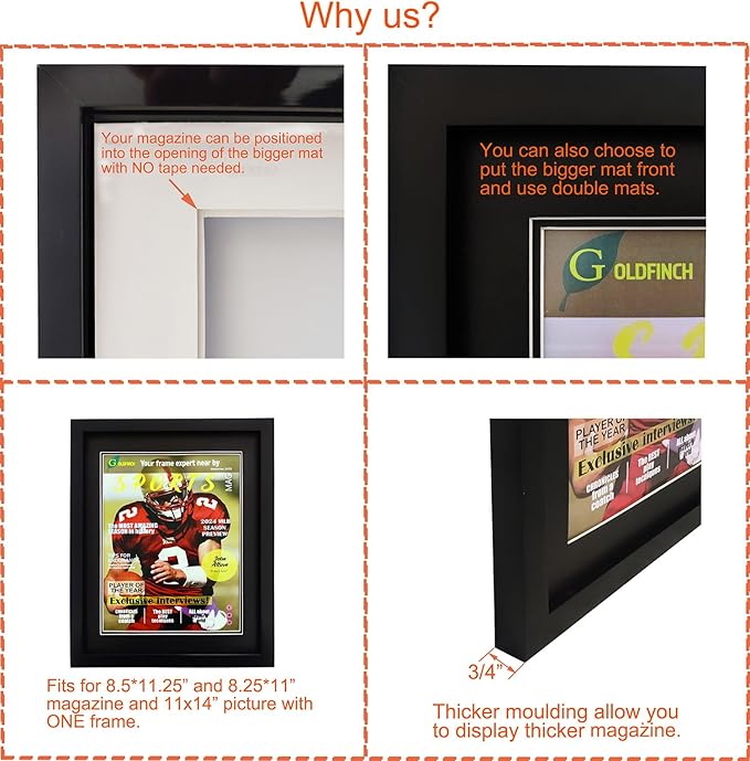 Goldfinch 2 Packs Sports Magazine Frames Displays Magazines Measuring 8.5 x - Image 3