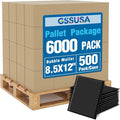 GSSUSA Black Bubble Mailers 8.5x12 Padded Envelopes, 1 Pallet Pack of 6000 by GSSUSA