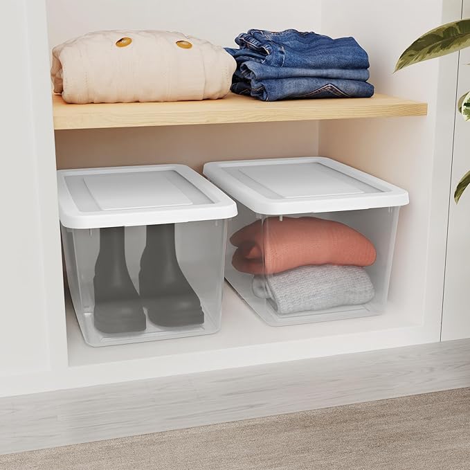 Sterilite 12 Pack Storage Boxes, Lightweight Home Organizers - Image 5