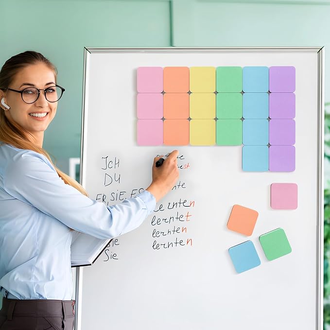 MaxGear Magnetic Dry Erase Erasers, 24 Pack Whiteboard Eraser Macaron Color | - Image 7