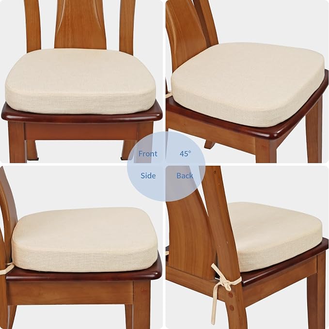 BUYUE Thickened 2.5" Dining Chair Cushions Set of 4, U-Shape High Density Foam - Image 4