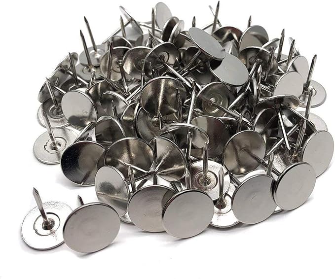 100Pcs Flat Head Upholstery Tacks Home Furniture Decor Tack Upholstery Nails by SSYDIEN