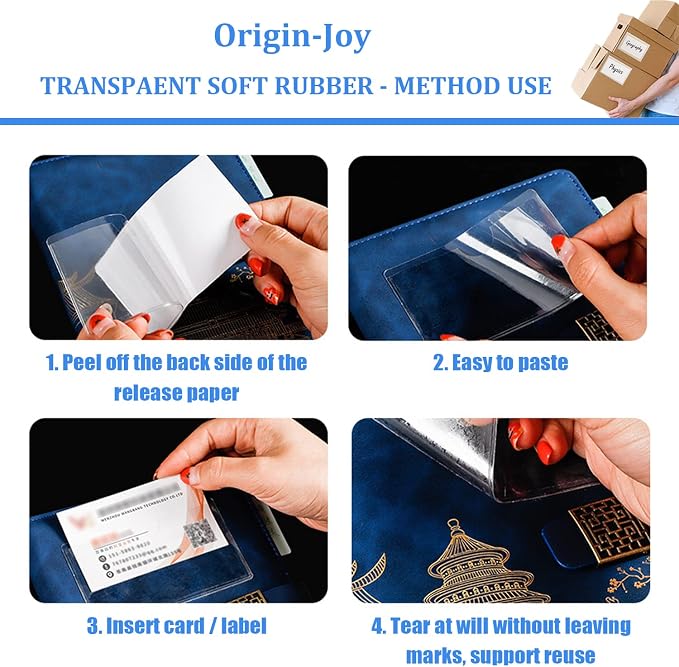Origin-Joy 60 PCS Self Adhesive Index Card Pockets - Image 4