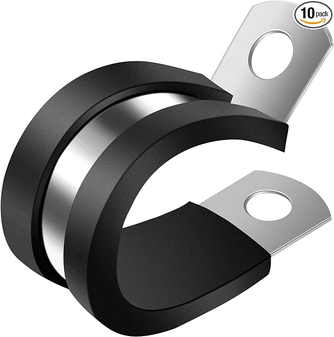 ZIPCCI 1-3/4 Inch Cable Clamp, 10 Pack Rubber Wiring Clamp, Stainless Steel by ZIPCCI