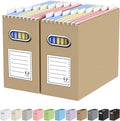 Oterri File Organizer Box, Portable Collapsible Cardboard File Folder Organizer by Oterri