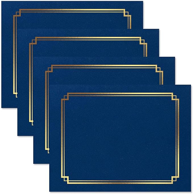 Fine Stationery Classic Blue Certificate Folder - Image 4