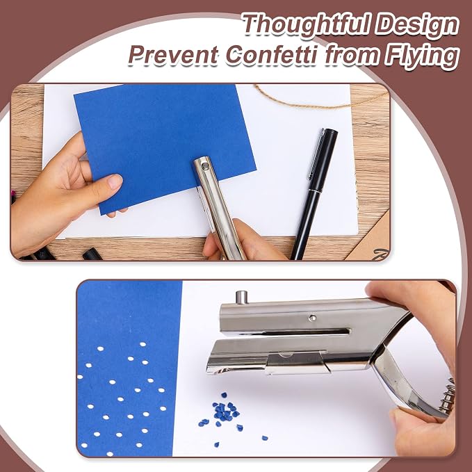 Chumia 1 Pcs Heavy Duty Hole Punch 2" Long Reach 1/4 Inch Paper Single One Hole - Image 4