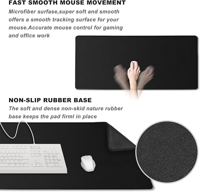 Large Mouse Pad, Desk Mat Large Office Desk Pad Gaming Mouse Pad - Image 4