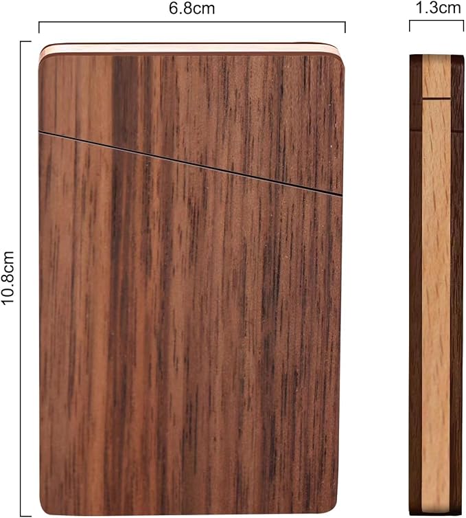 Wood Business Card Holders Wooden Business Card Case Name Card Holder Walnut - Image 4