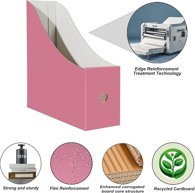 Limitliho 12 Pack Cardboard Magazine Holder - Image 3