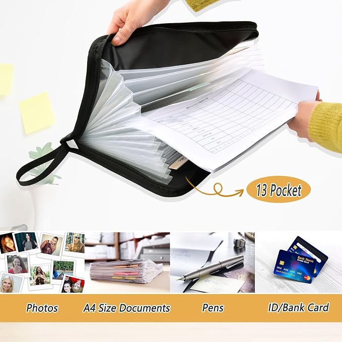 Giraffe with Goggles Accordion File Organizer Expanding Document Folder with 13 - Image 5