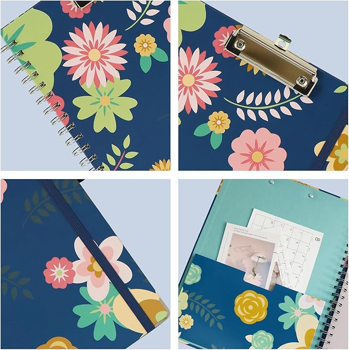 Clipboard Folio Spiral Folder Board, 5 Extra Folders - Image 4