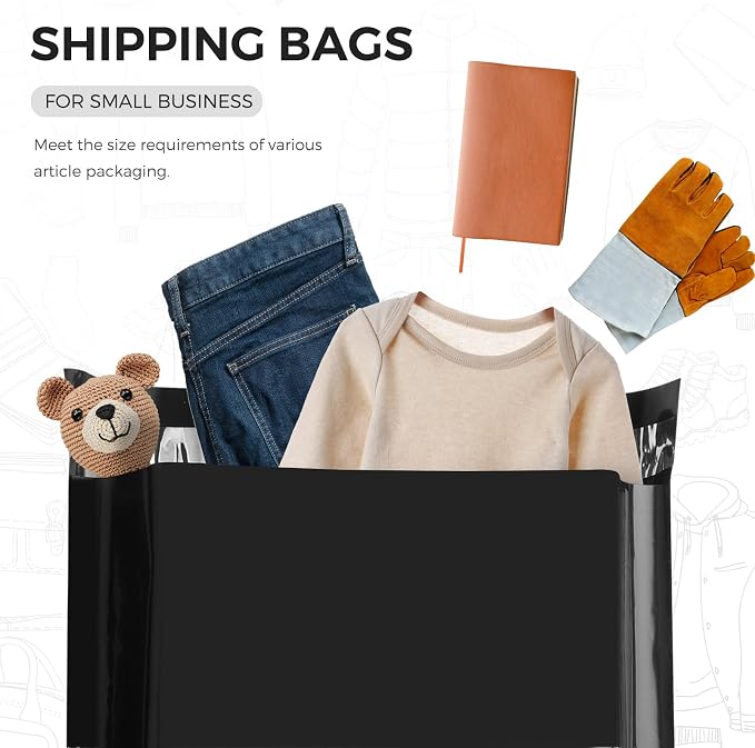 Metronic Poly Mailers 12x15.5 100pack Black Shipping Bags - Image 9