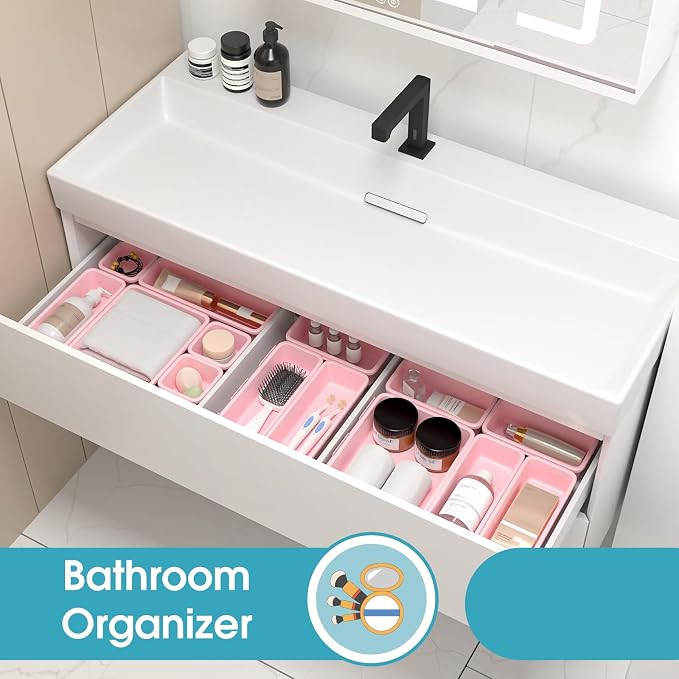 10 PCS Drawer Organizer Set, 4 Size Makeup Drawer Divider Organizer - Image 7