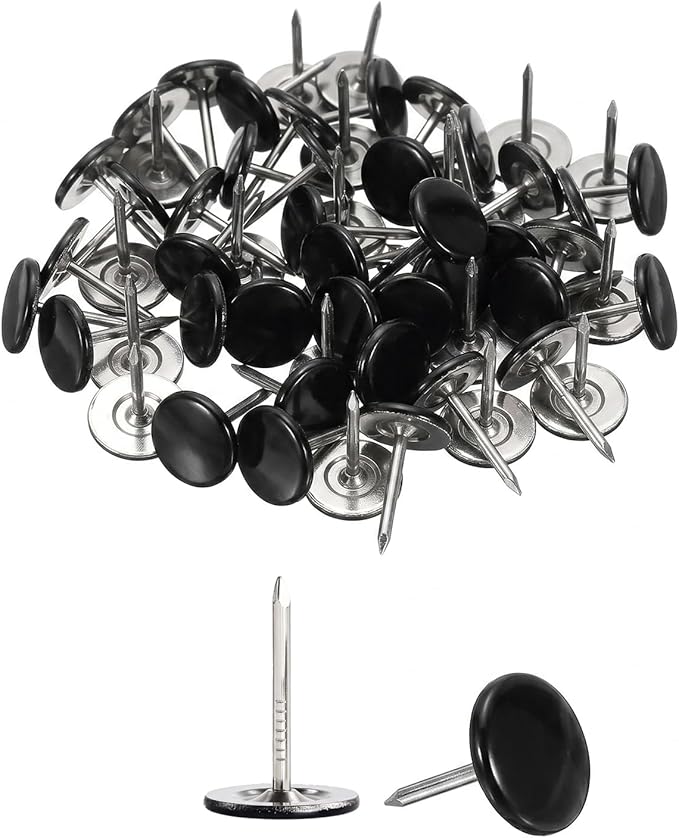 Black Heavy Duty Thumb Tacks, Extra Long Push Pins by lengedhope